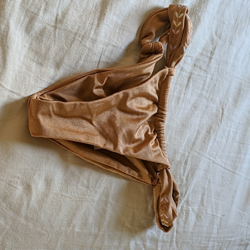 Champagne gold bikini bottom
